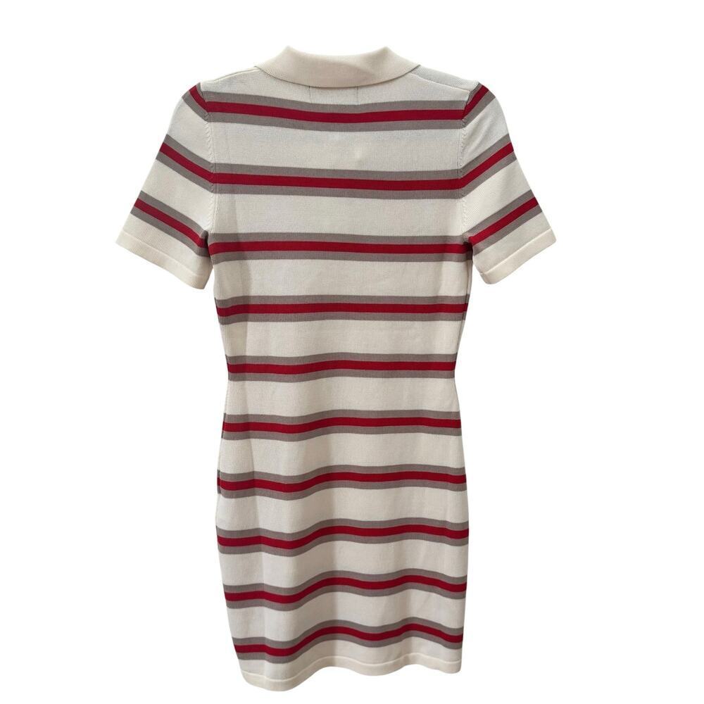 NWT SER.O.YA Retrofete Liev Knit Mini Dress in Eggshell/Cherry/Sand Size M - Picture 8 of 11